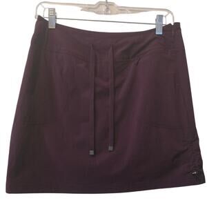 GreenTea Golf Rip Stop Fabric Purple 1 Zip Front Pockets Athletic Skort Women M